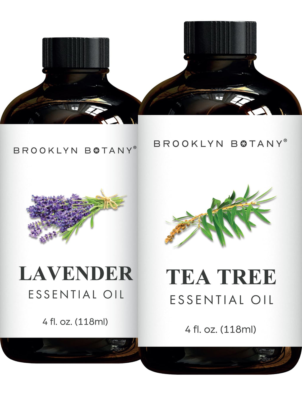 Lavender & Tea Tree Essential Oils 4 Fl Oz Pack of 2 W718184