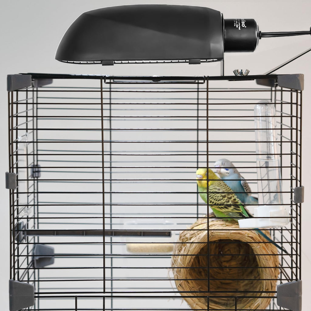 Bird Cage Light Fixture Combo Kit, 2.4% UVB UVA 20W Compact Fluorescent Bulb J413239