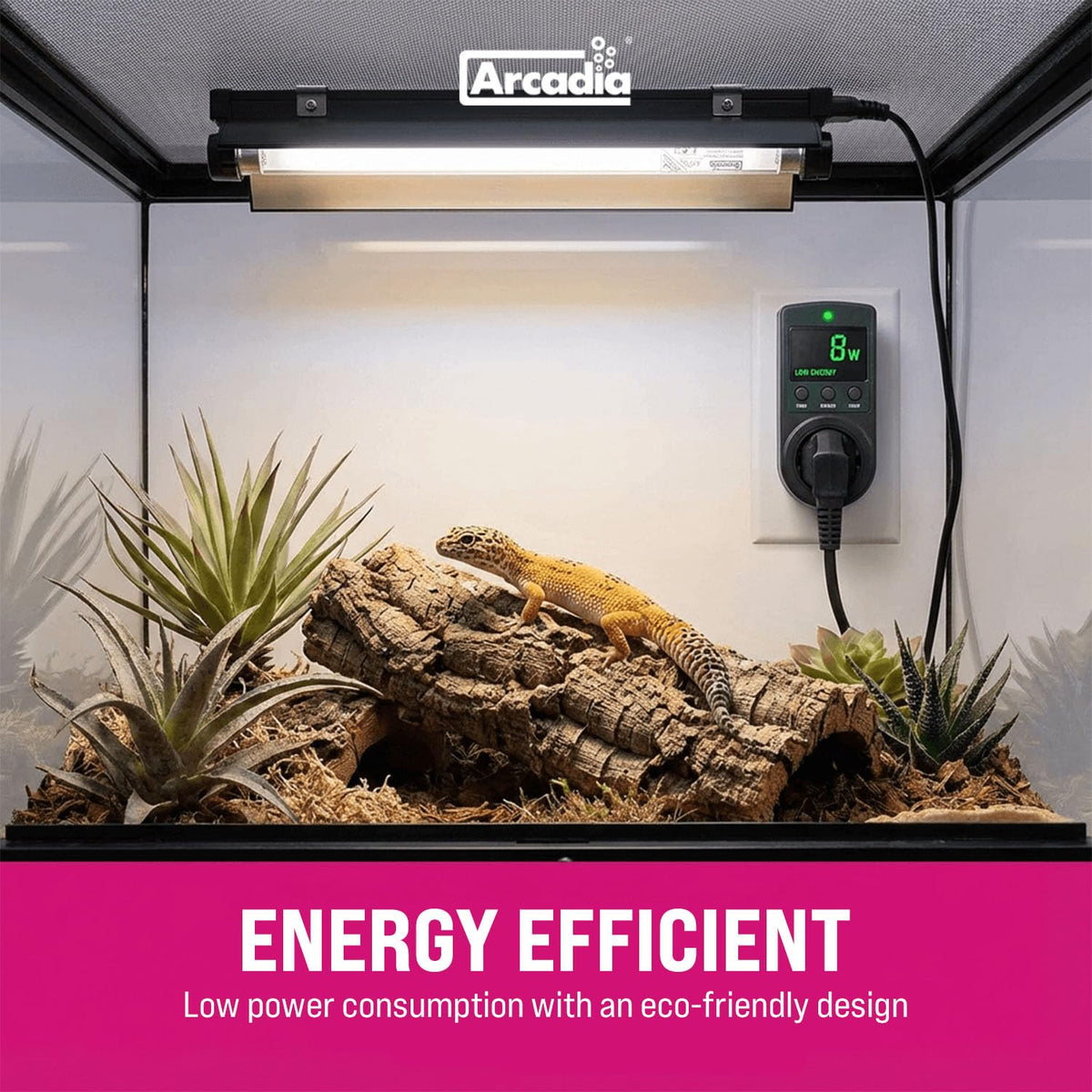 12" 8 Watts 7% UVB Reptile Light Fixture Kit G209