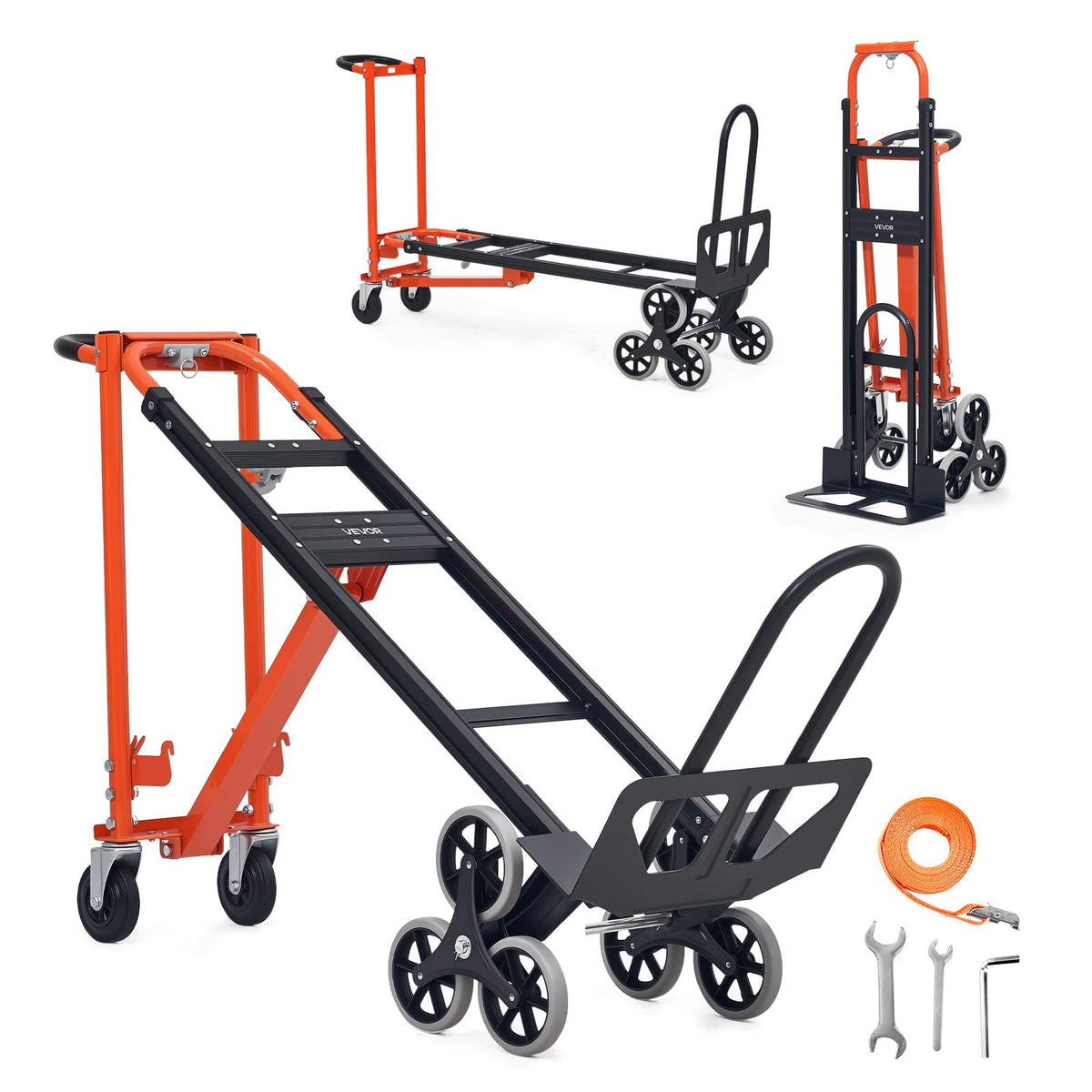 3 in 1 Convertible Stair Climbing Cart 770 lbs Folding Hand Truck Dolly F38229