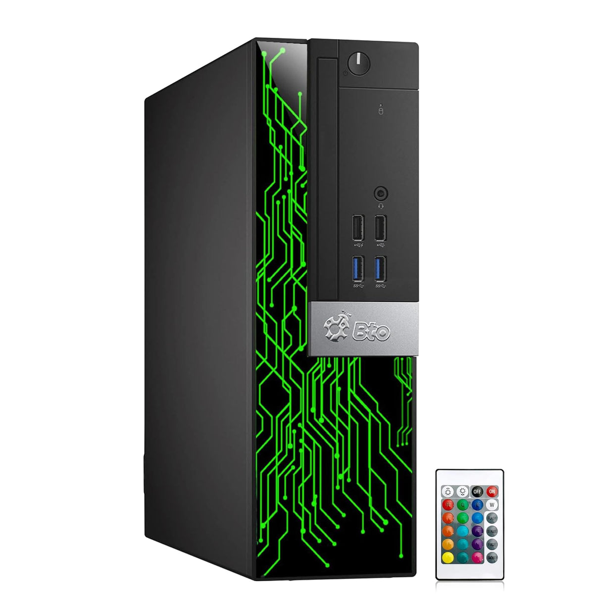 RGB Gaming PC with 24 Inch Monitor Intel i5 16GB RAM 512GB SSD E745653