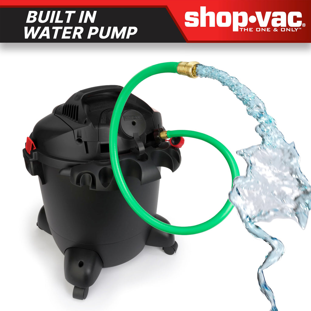 12 Gallon Wet Dry Pump Vacuum with Built-in Water Pump K9432