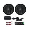 6.5 Inch Marine Bluetooth Speakers 2 Way 120W Peak Boat Speakers Pair Black Z1769