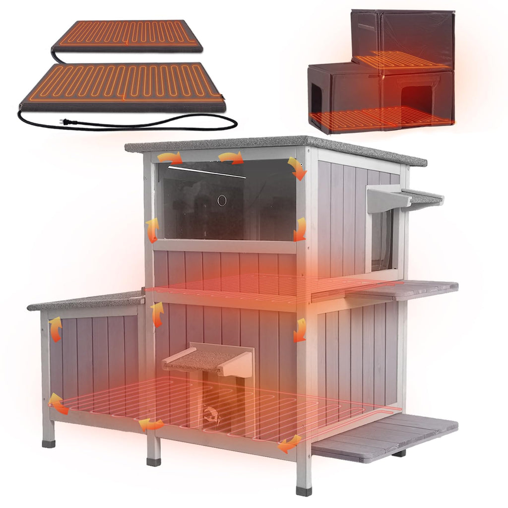 Extra Large Heated Insulated Cat House V367