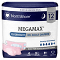 Pink X-Large Adult Diapers with Tabs, 4 Count O890600