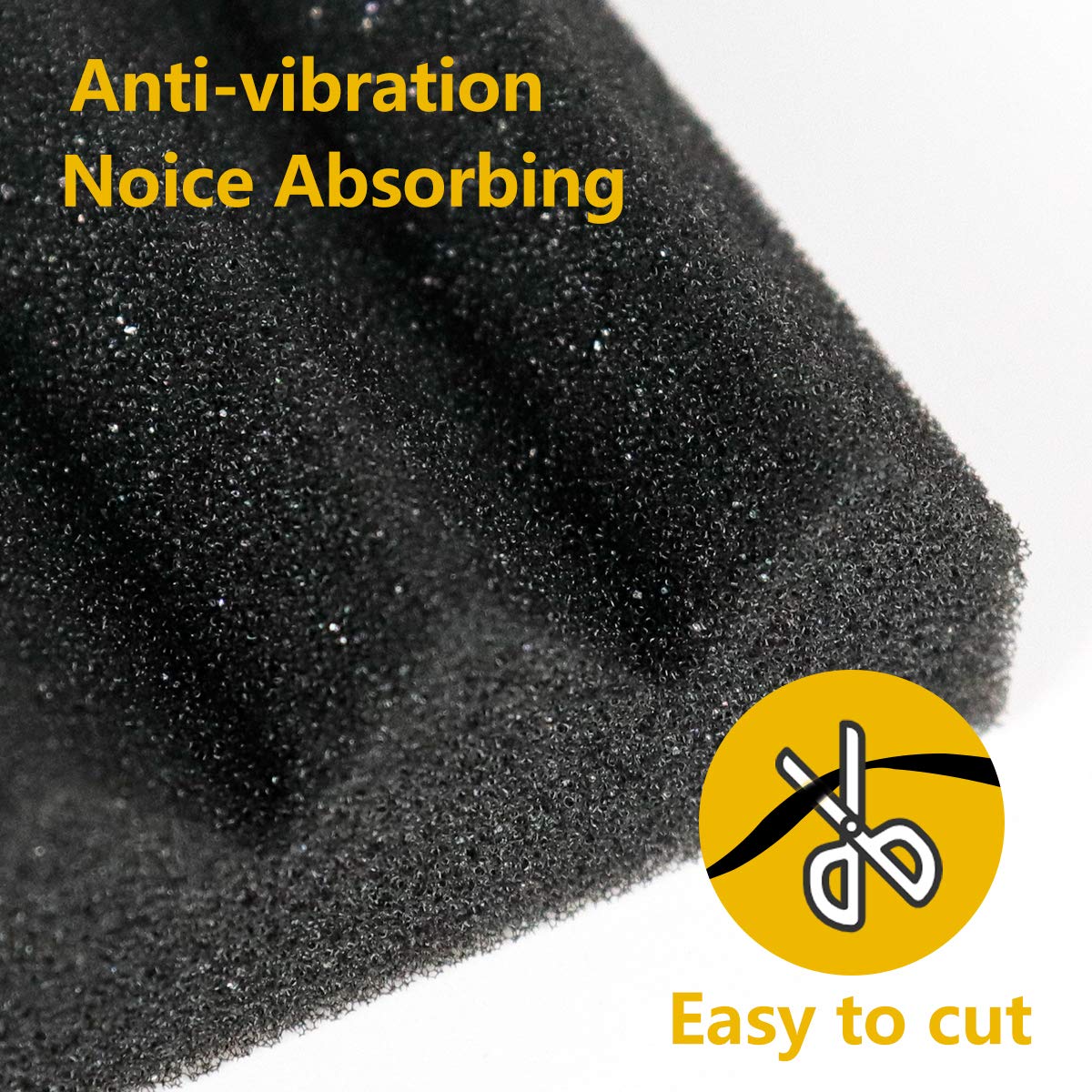 Window Air Conditioner Foam Insulation Panels, 2 Pack, Black, 17in High x 9in Wide E4235