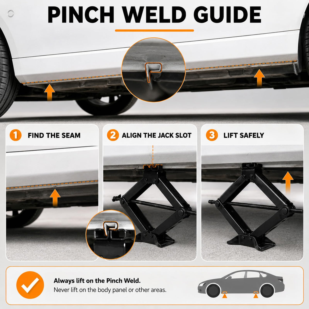 3 Ton Scissor Car Jack Kit with Ratchet Wrench L282