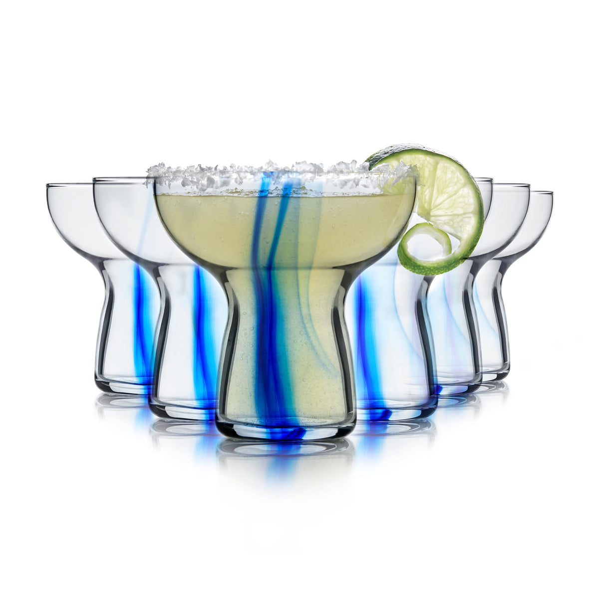 Blue Ribbon Stemless Margarita Glasses Set of 6 Z4630