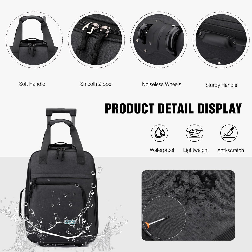 Rolling Laptop Backpack with Wheels 15.6 Inch V853