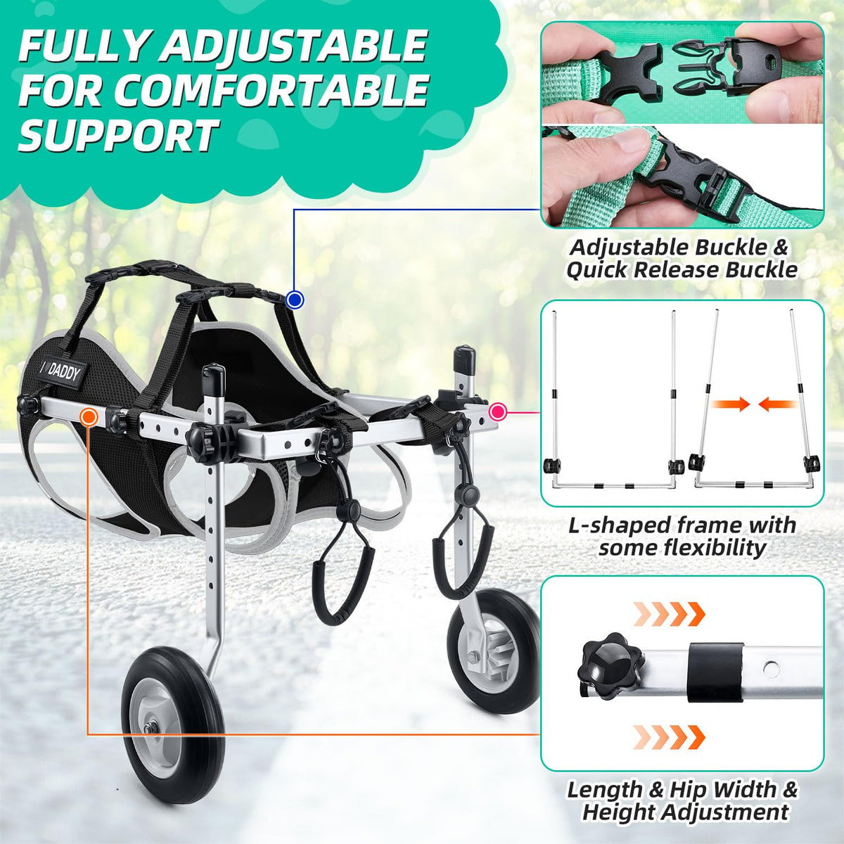 Dog Wheelchair for Back Legs H872