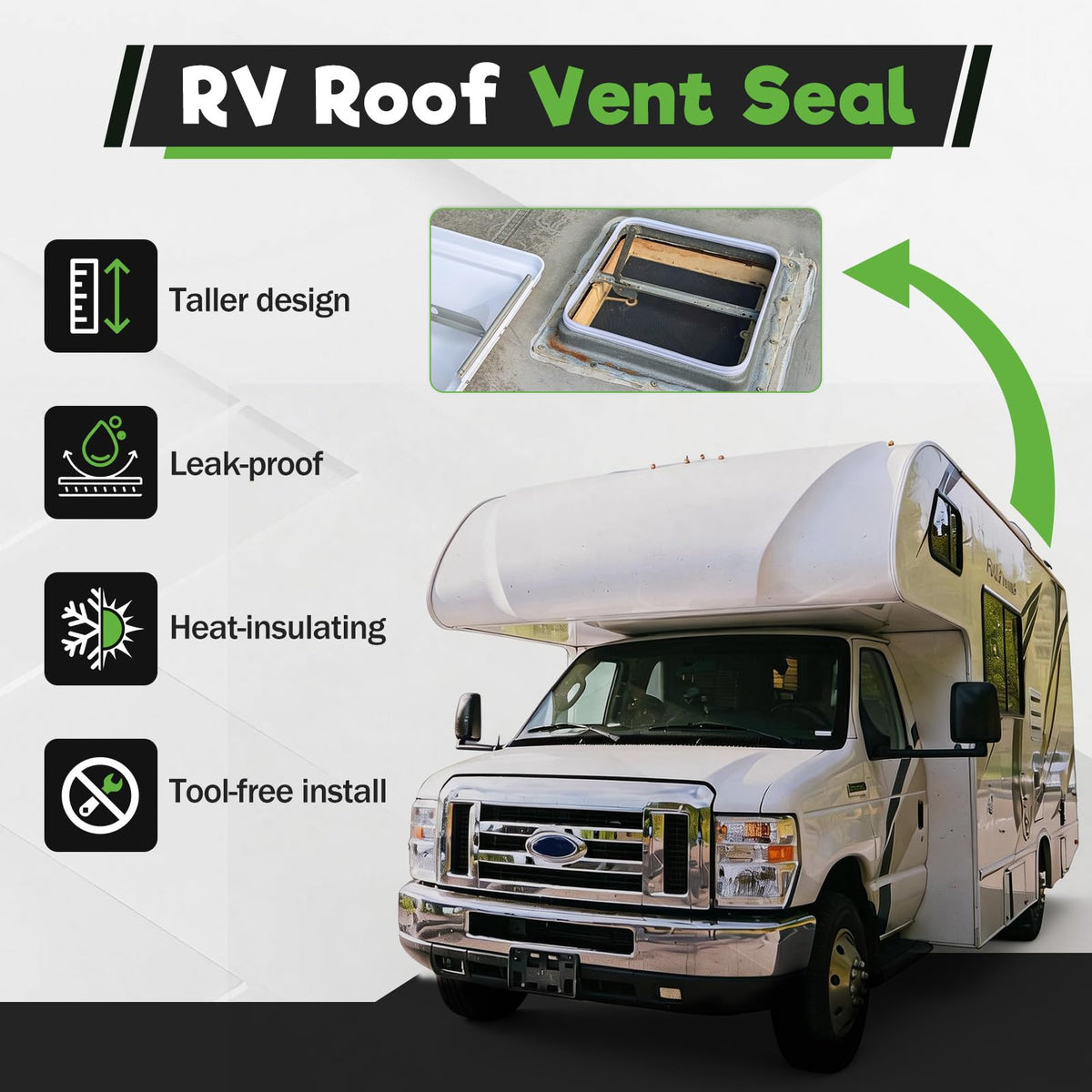 RV Roof Vent Seal Replacement 51" Vent Lid Gasket O4655