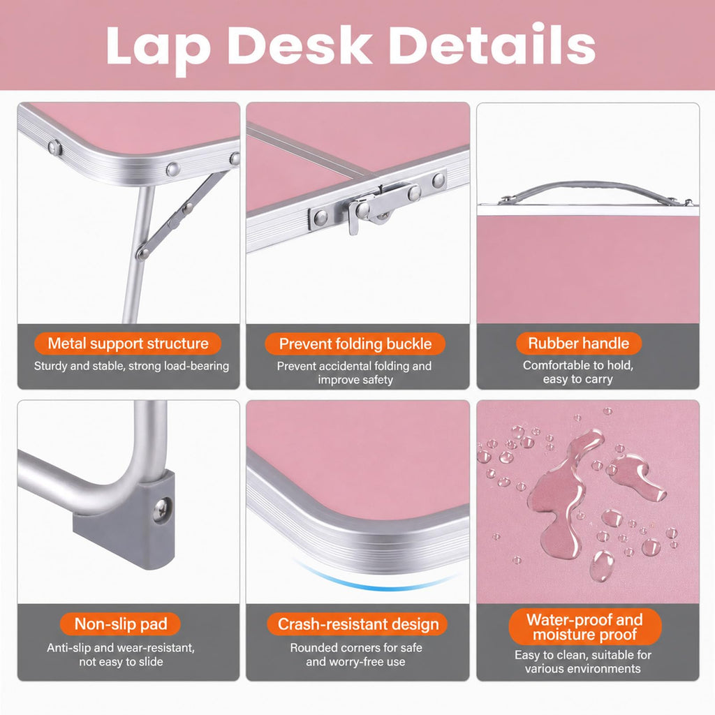 Foldable Laptop Desk with Hidden Storage G217