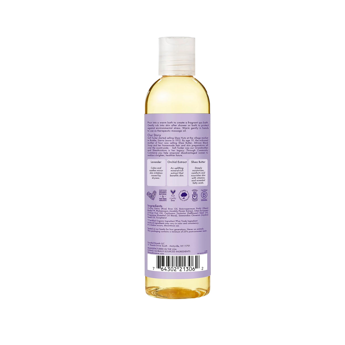 Lavender Wild Orchid Calming Bath Body Massage Oil 8 oz S155747
