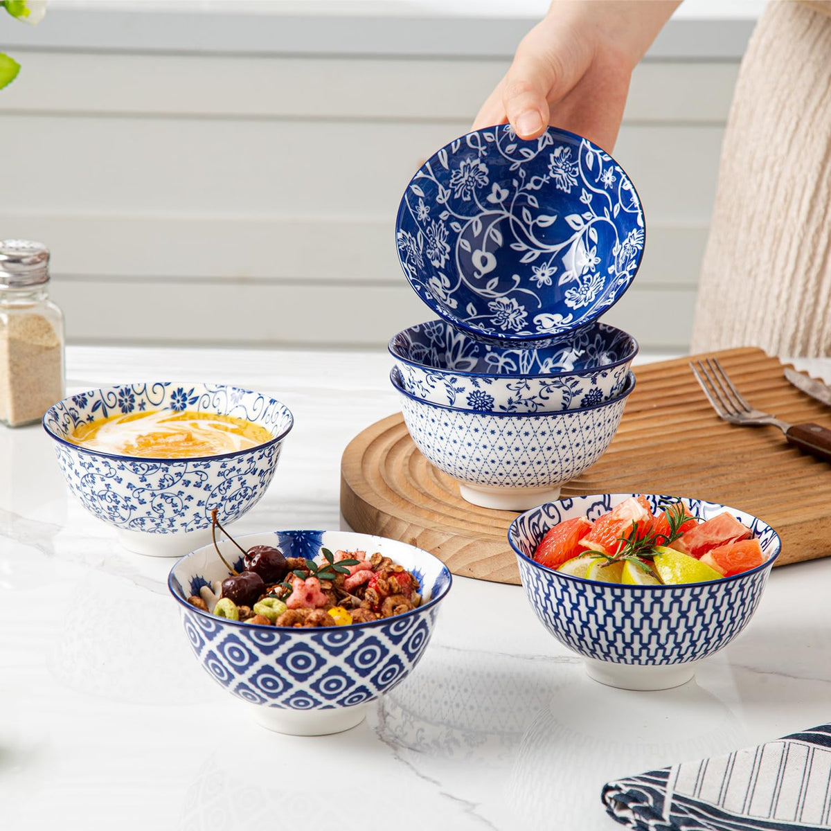 18 Pieces Ceramic Dinnerware Set Service for 6 K857832