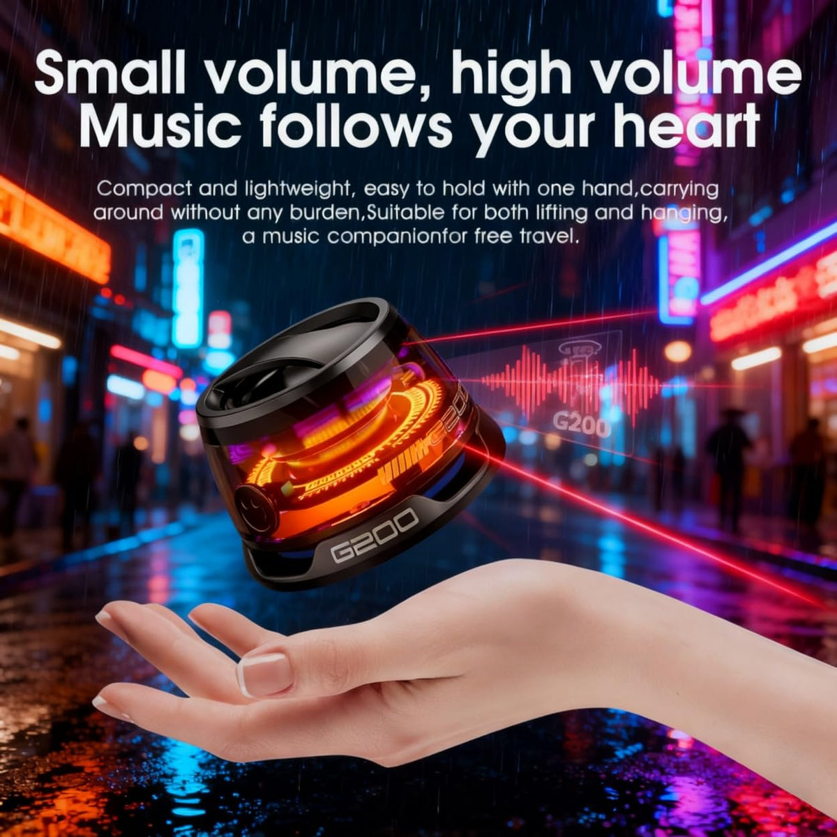 Magnetic Mini Bluetooth Speaker, Wireless Portable Speaker 2-Pack Black U8817