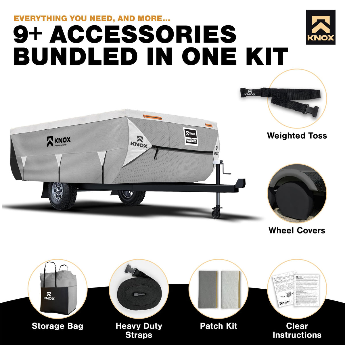 Anti-Tear 7 Layer APEX Fabric Folding Camper Cover 14-16 ft J742