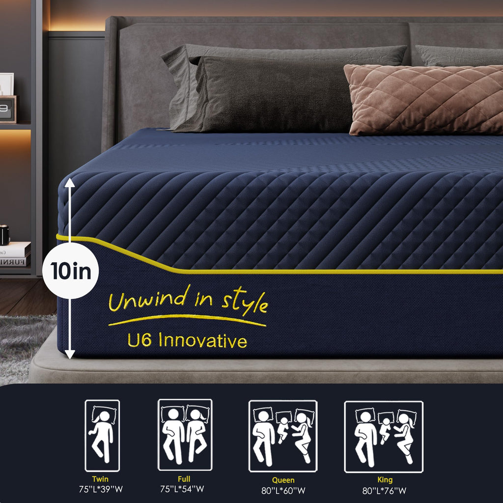 Twin 10 Inch Gel Infused Memory Foam Mattress T61606
