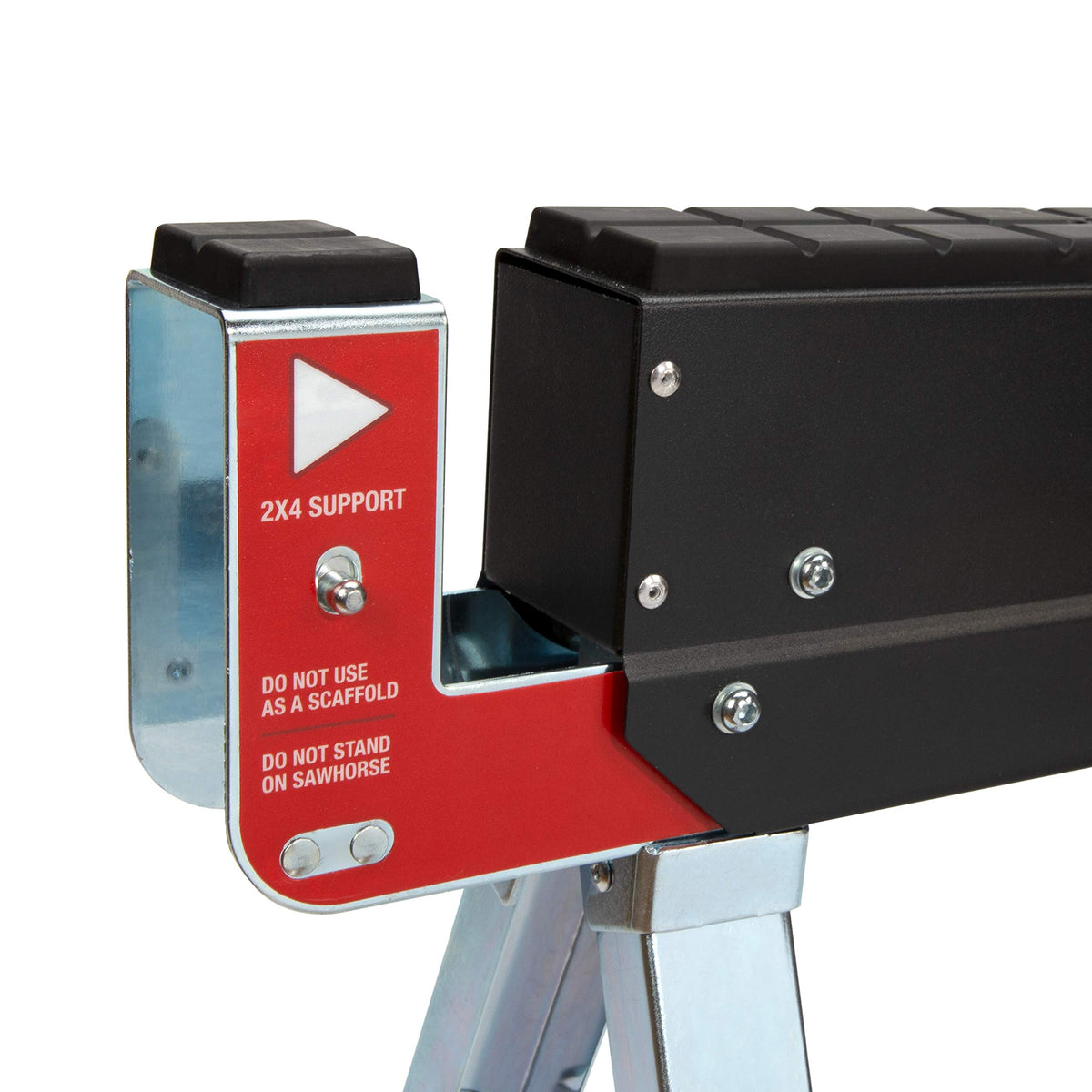 Adjustable Height Folding Steel Sawhorses Set of Two O3096