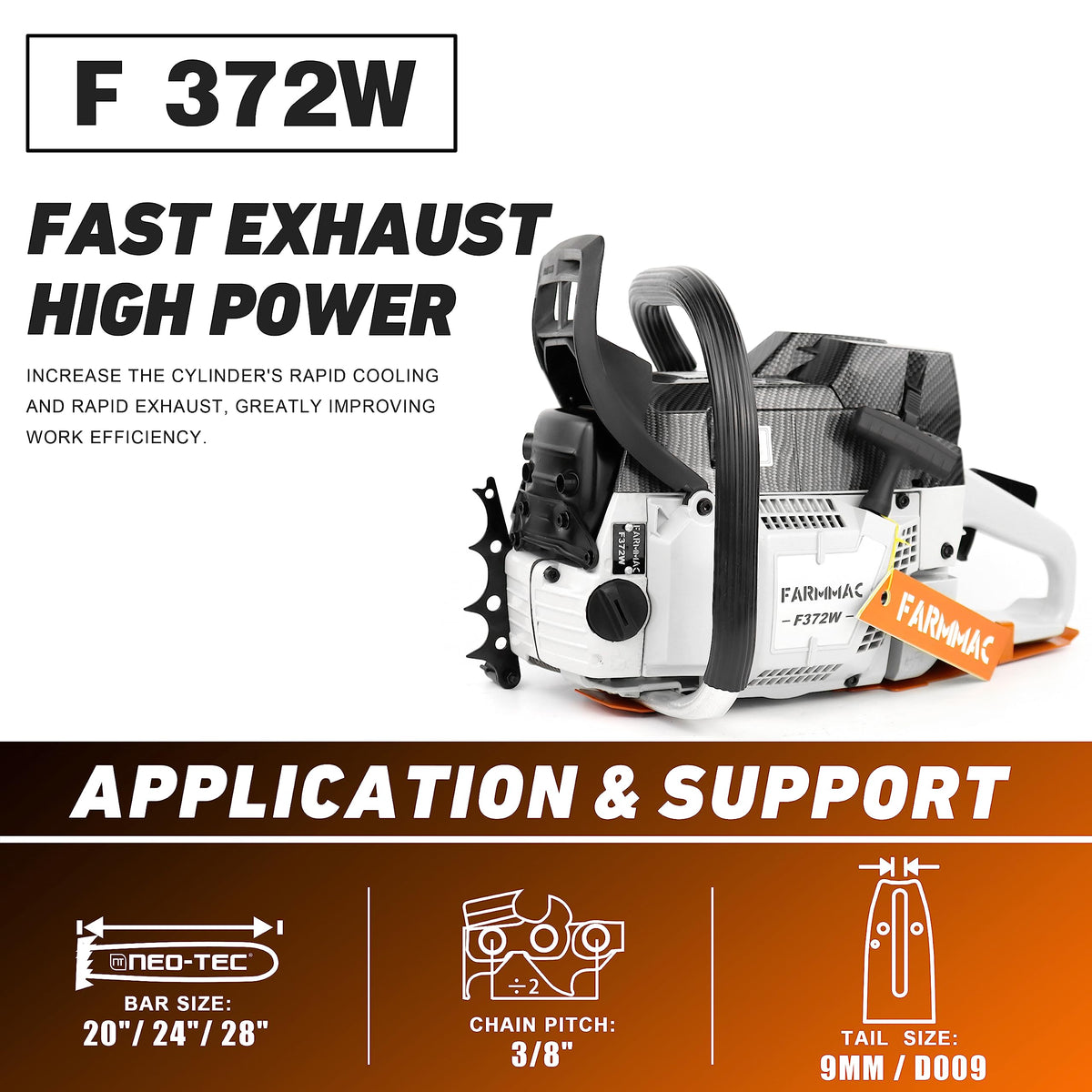 71cc Gas Chainsaw 24 Inch N248