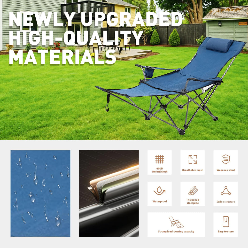 Zero Gravity Reclining Folding Chair with Footrest Cup Holder K9822