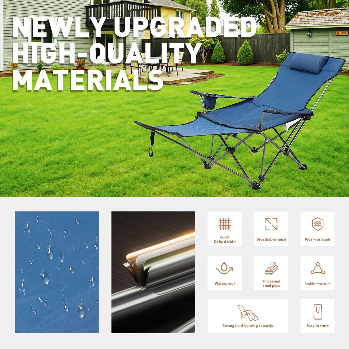 Zero Gravity Reclining Folding Chair with Footrest Cup Holder K9822