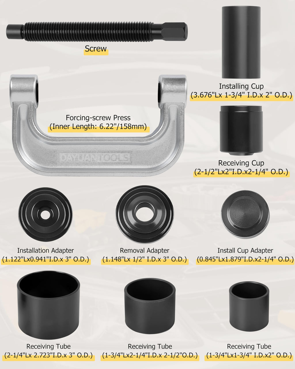 Ball Joint Press & U Joint Removal Tool Kit S8295
