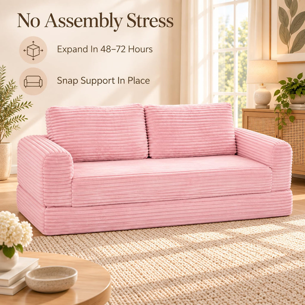Pink Convertible Sofa Bed D13690