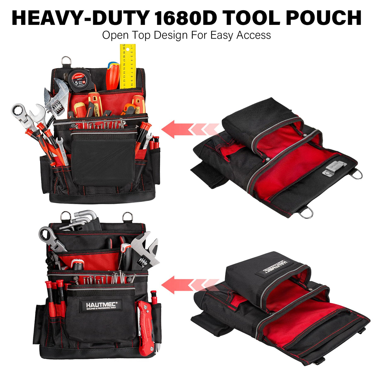 Heavy Duty 19-Pocket Tool Belt with Suspenders T1180