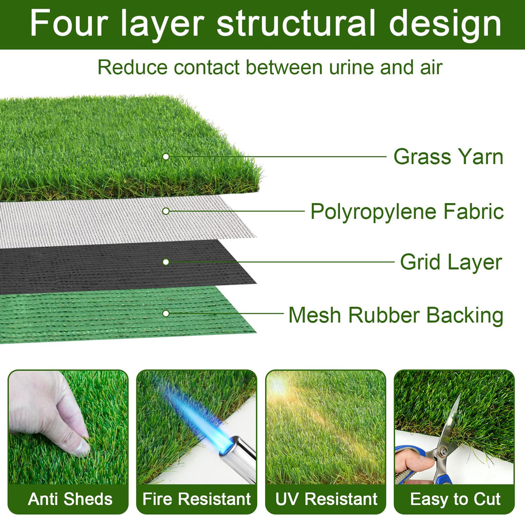 2 Pack 14 x 18 Inch Artificial Grass Dog Pee Pads H97326