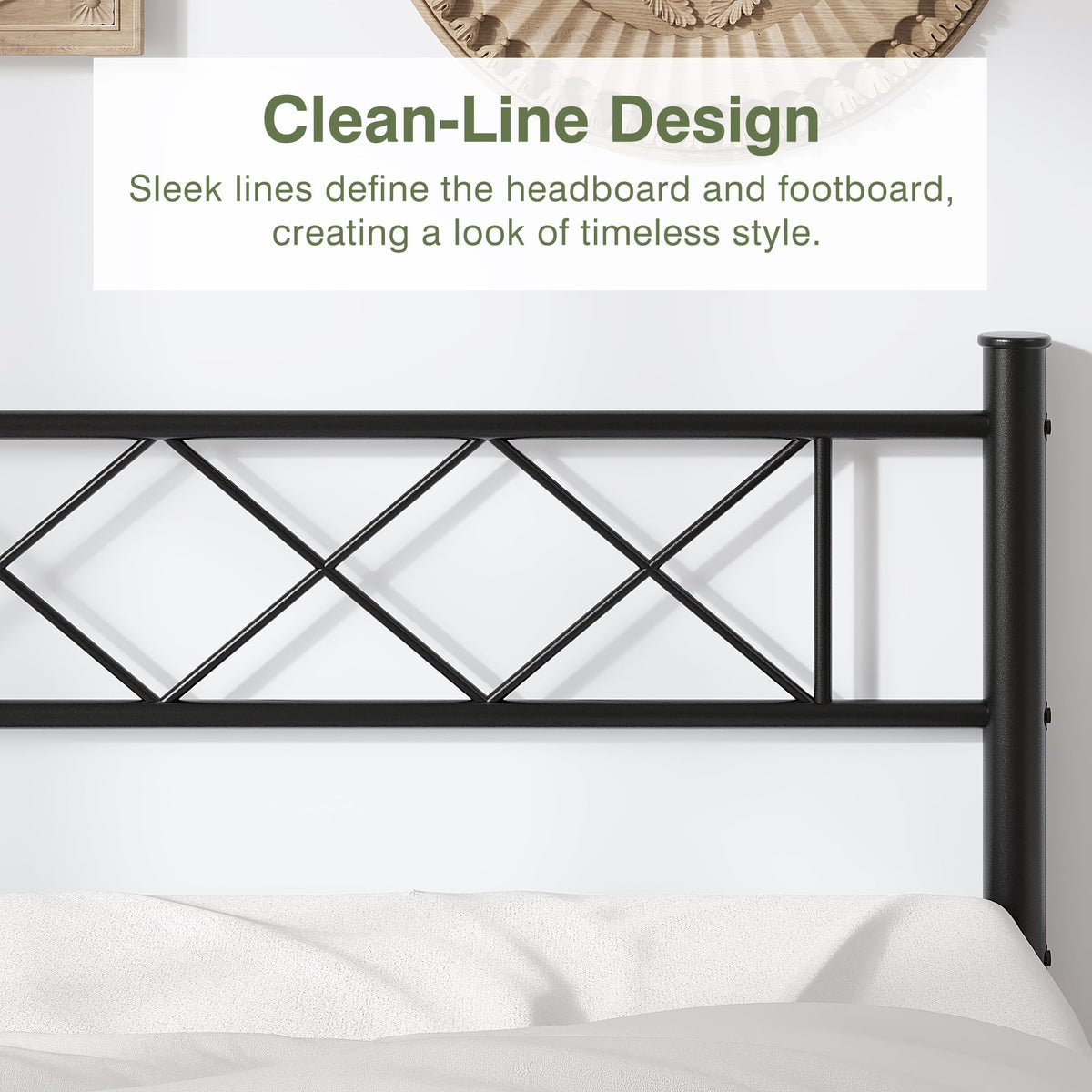 Twin Size Metal Bed Frame with Headboard O27013