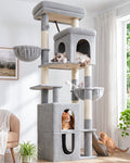 70 inch Light Grey Cat Tree Condos L21367