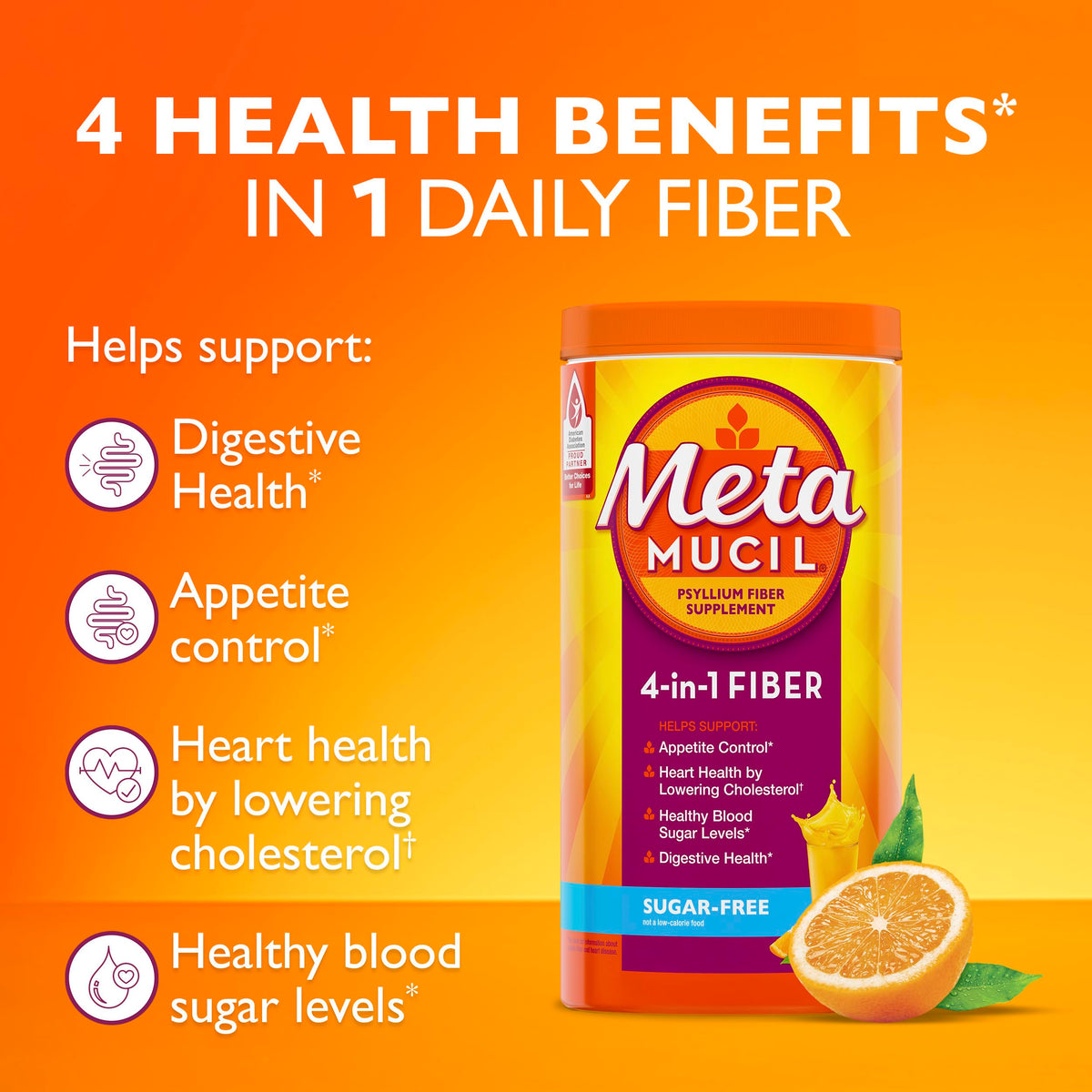 Sugar-Free Orange Flavored Psyllium Husk Fiber Powder K2657