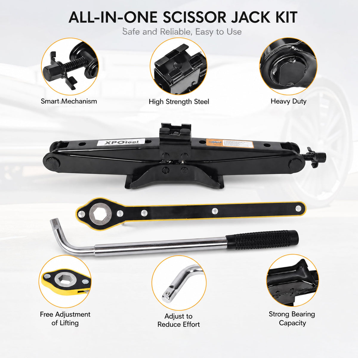 3 Ton Scissor Jack Kit with Storage Bag K93200