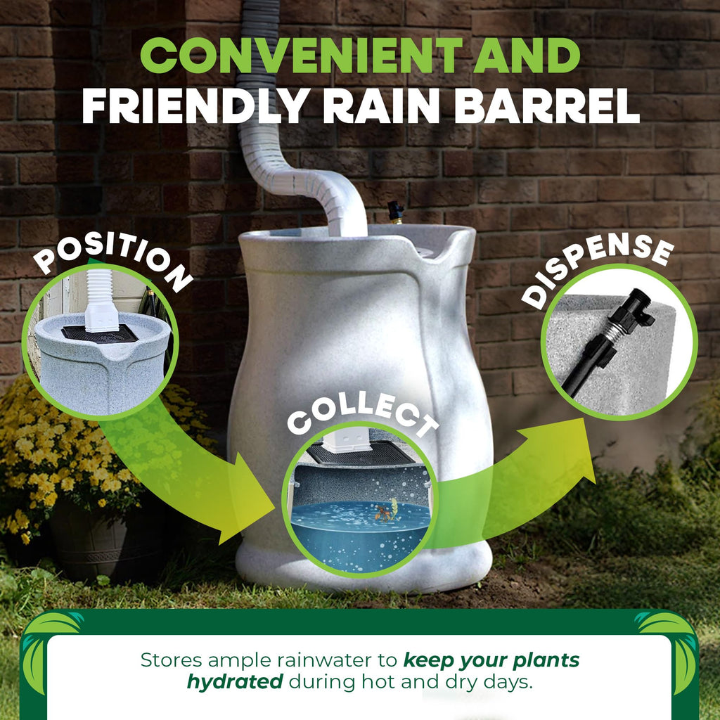45 Gallon Light Granite Rain Barrel C87301