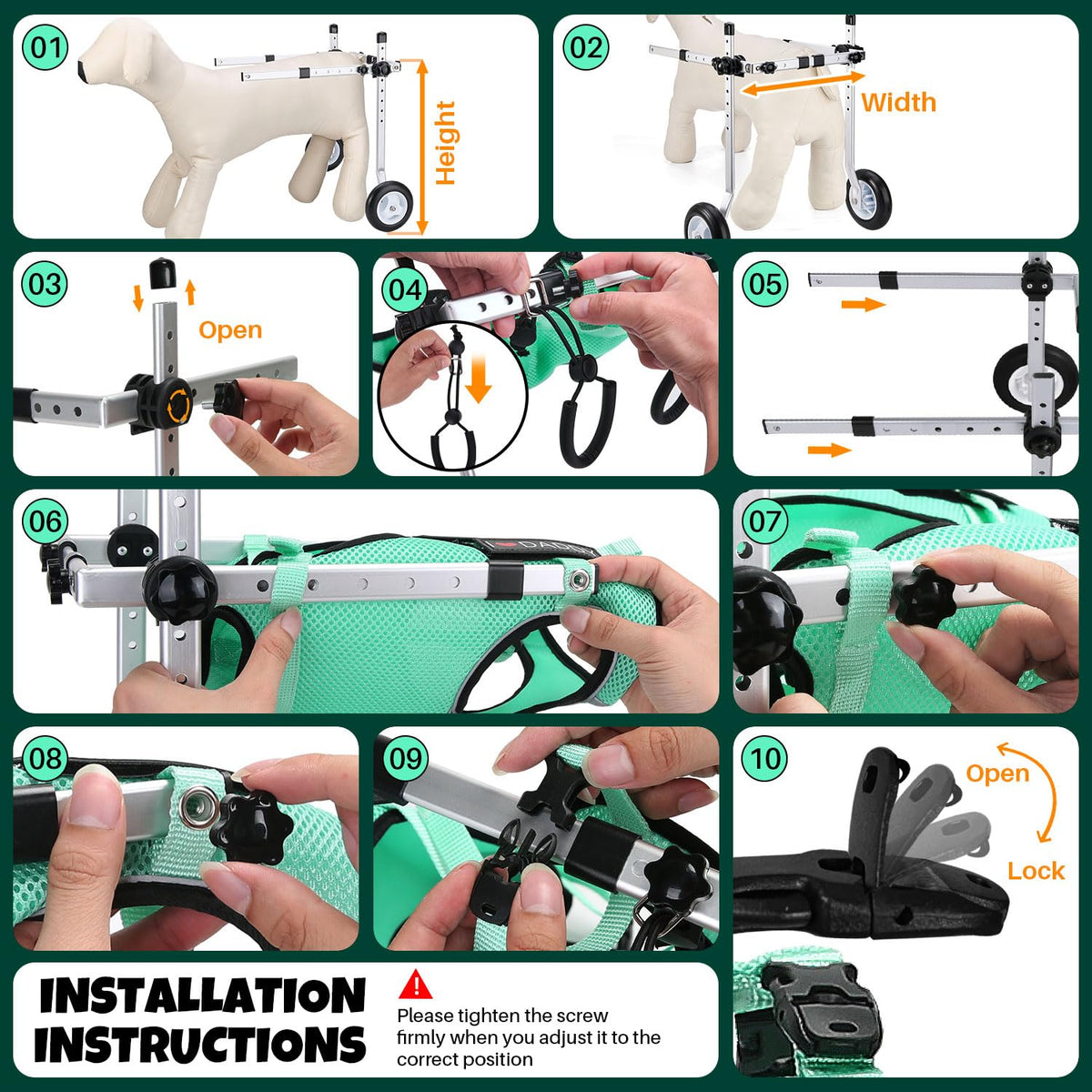 Dog Wheelchair for Back Legs H872
