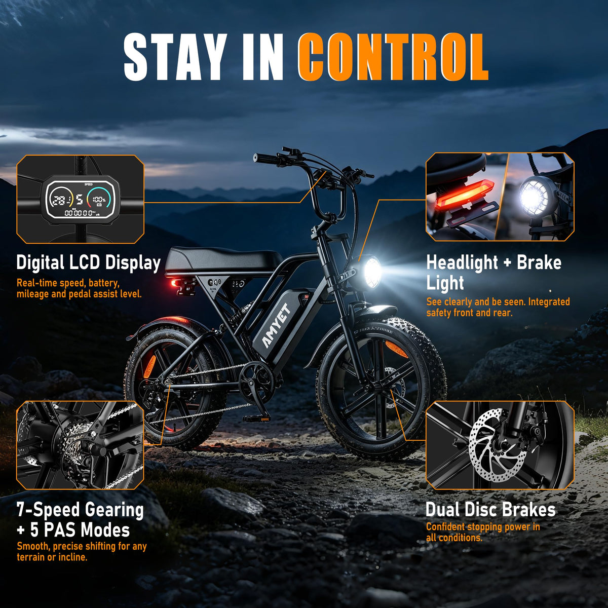20'' Fat Tire Electric Bike W34197