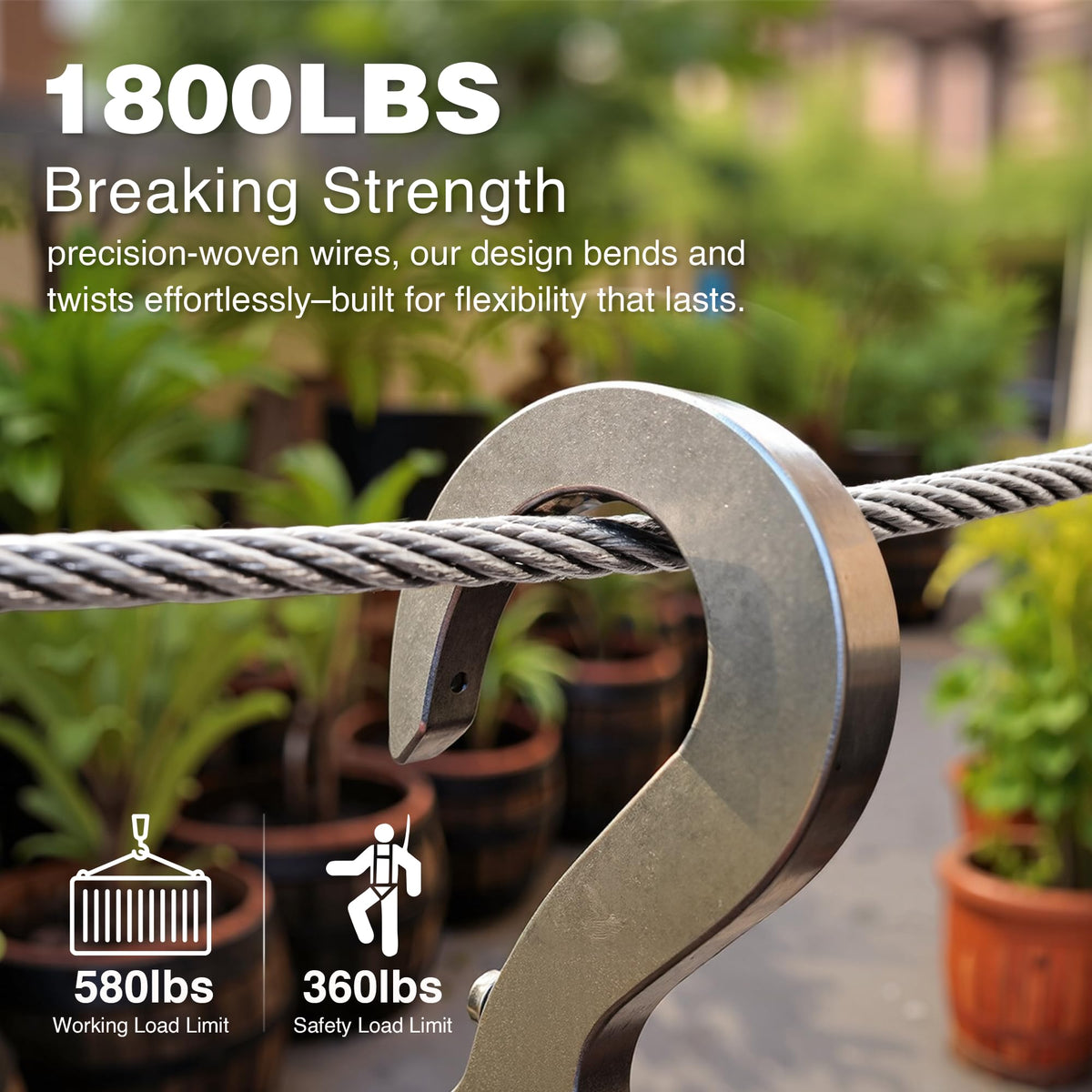 1000FT 1/8" T316 Stainless Steel Cable with Cutter O8838