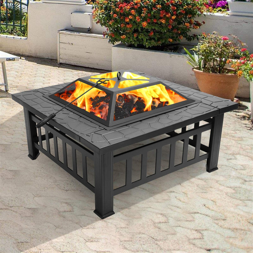 32 Inch Square Fire Pit U9166