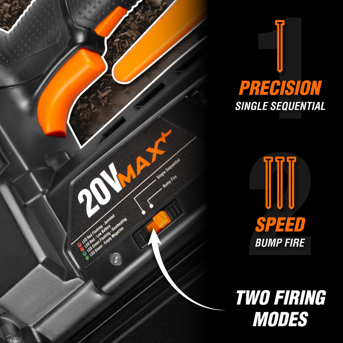 20V Max Cordless 18-Gauge Brad Nailer with Battery and Charger U16987