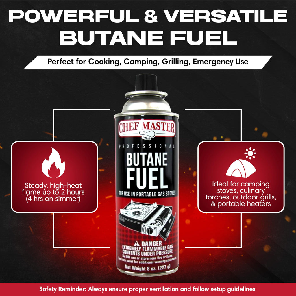 Butane Fuel Canister 8 oz 4-Pack N78301