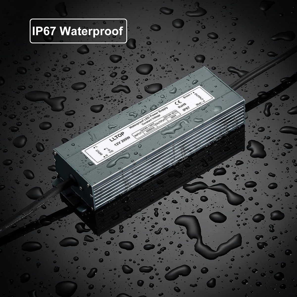 12V DC Waterproof IP67 Power Supply 200W 16.7A P779