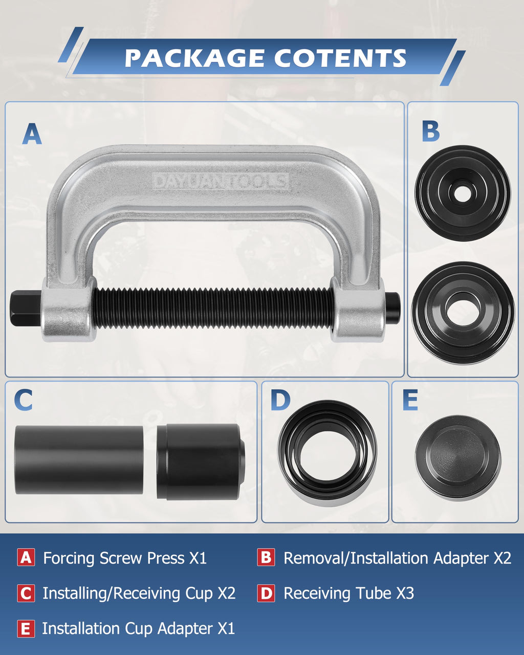 Ball Joint Press & U Joint Removal Tool Kit S8295