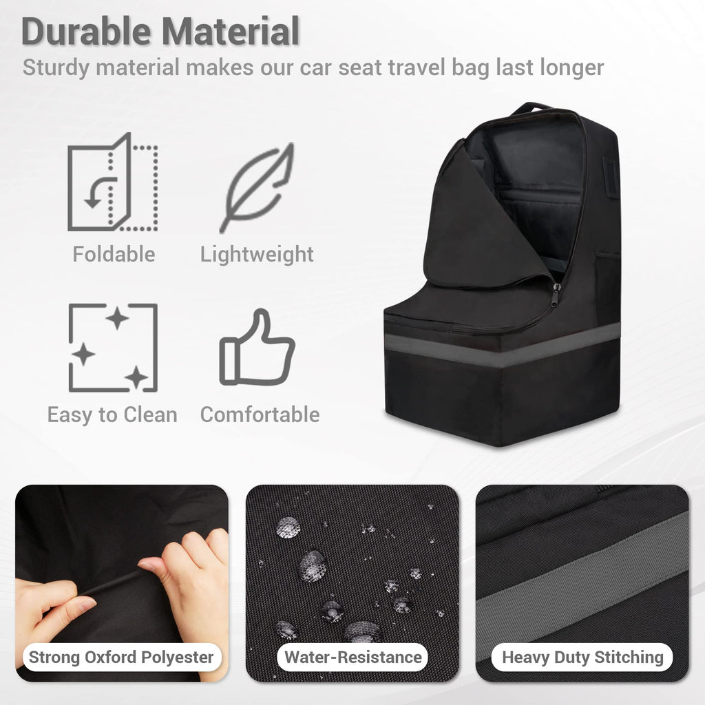 Padded Gray Car Seat Travel Bag X4707
