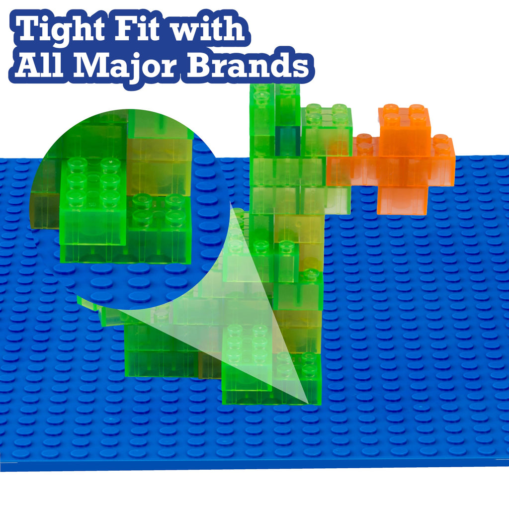 Green Blue White 10x10" Building Bricks Baseplates 4 Pack I27349