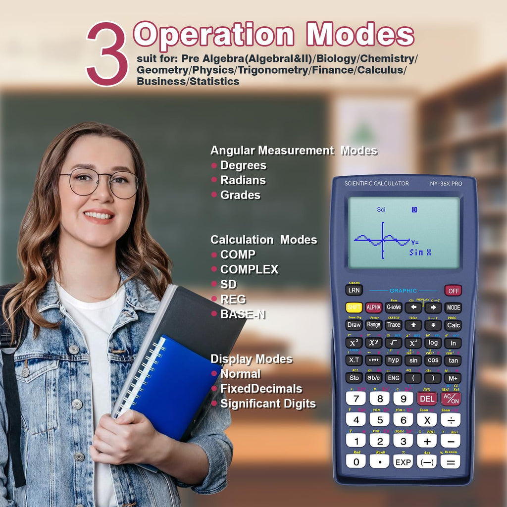Scientific Calculator 360 Functions Multi-Line 13 Digit K340