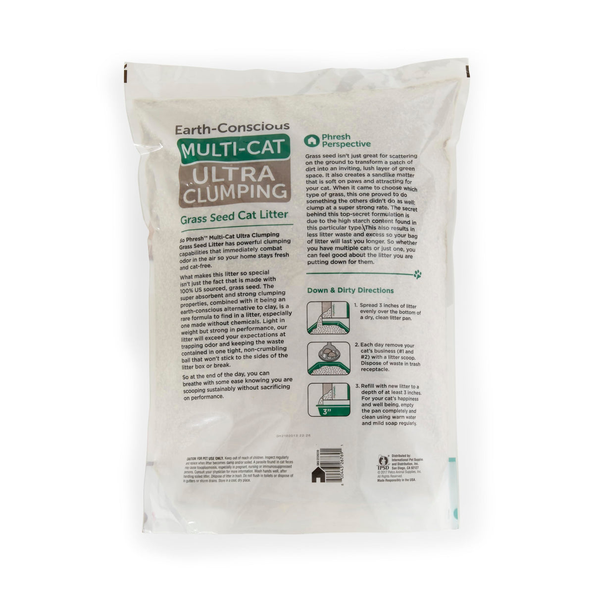 Unscented Clumping Grass Seed Cat Litter 10 lbs B135