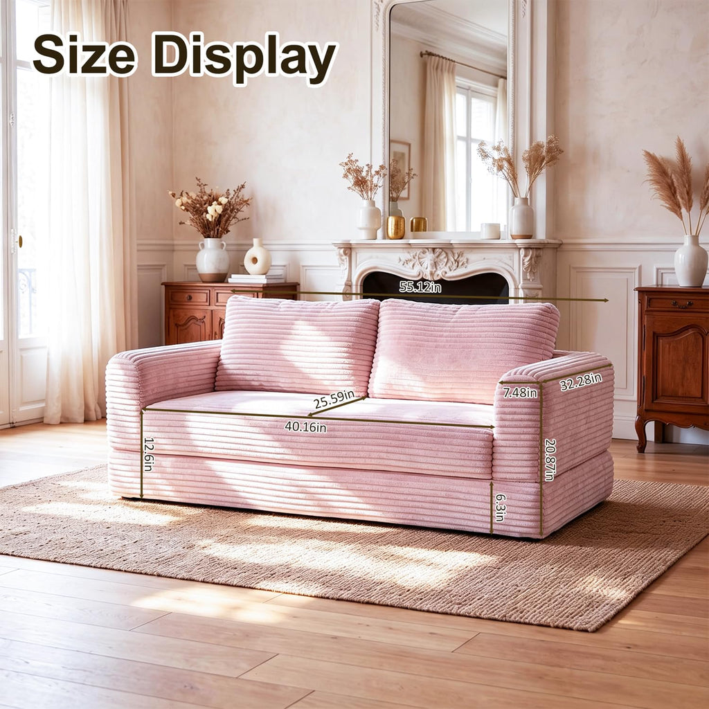 Pink Convertible Sofa Bed D13690