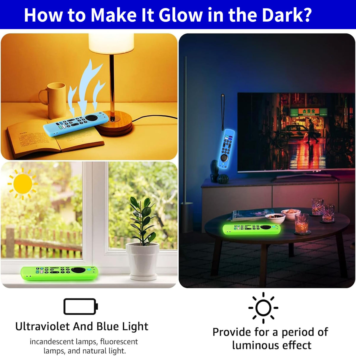 Glow in the Dark Remote Cover with Lanyard A38449