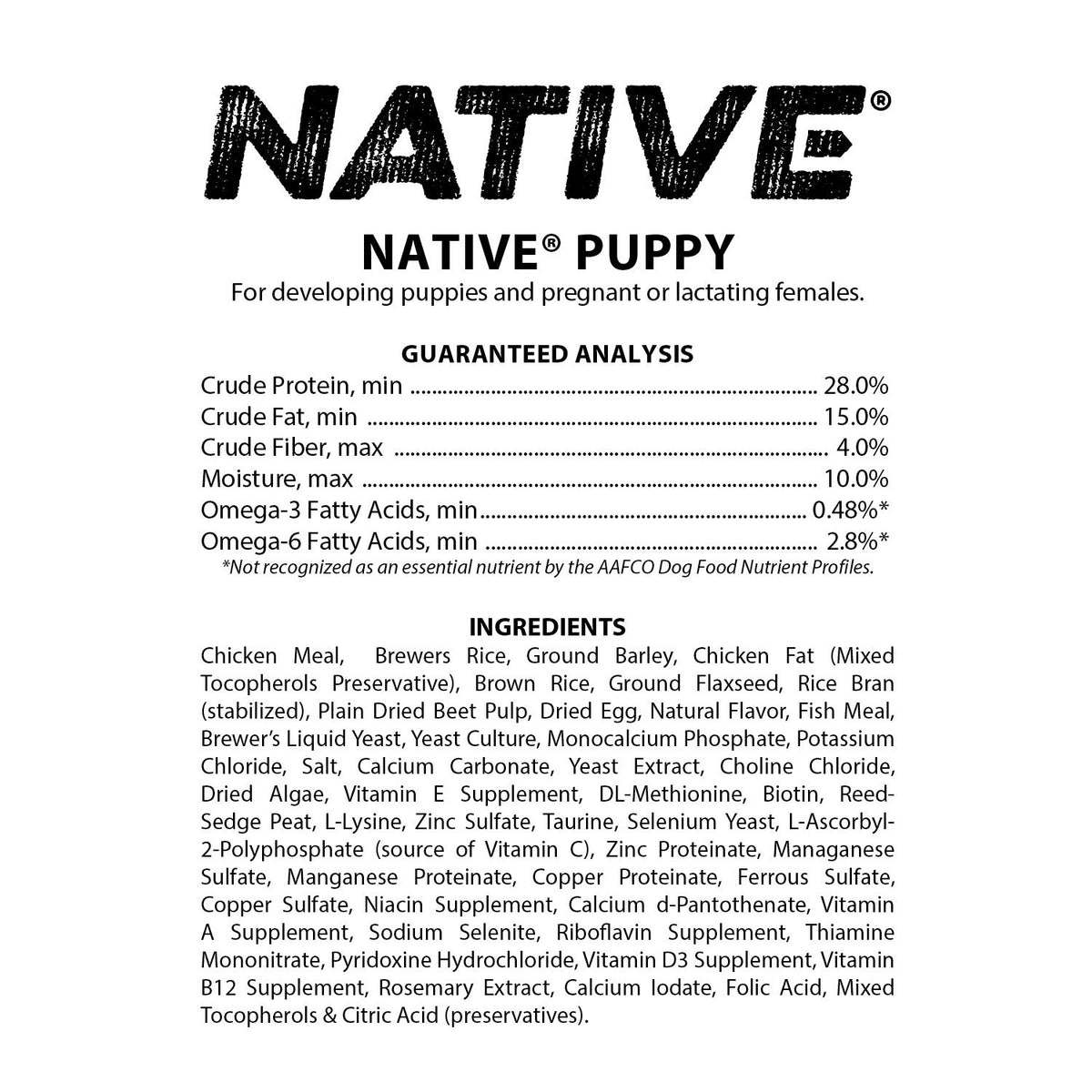 Chicken Meal and Rice Puppy Food 40 Pound Bag Q428663