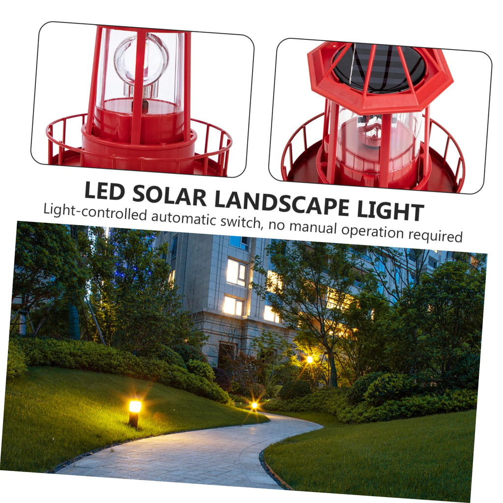 Solar Powered Rotating Lighthouse Garden Light C940